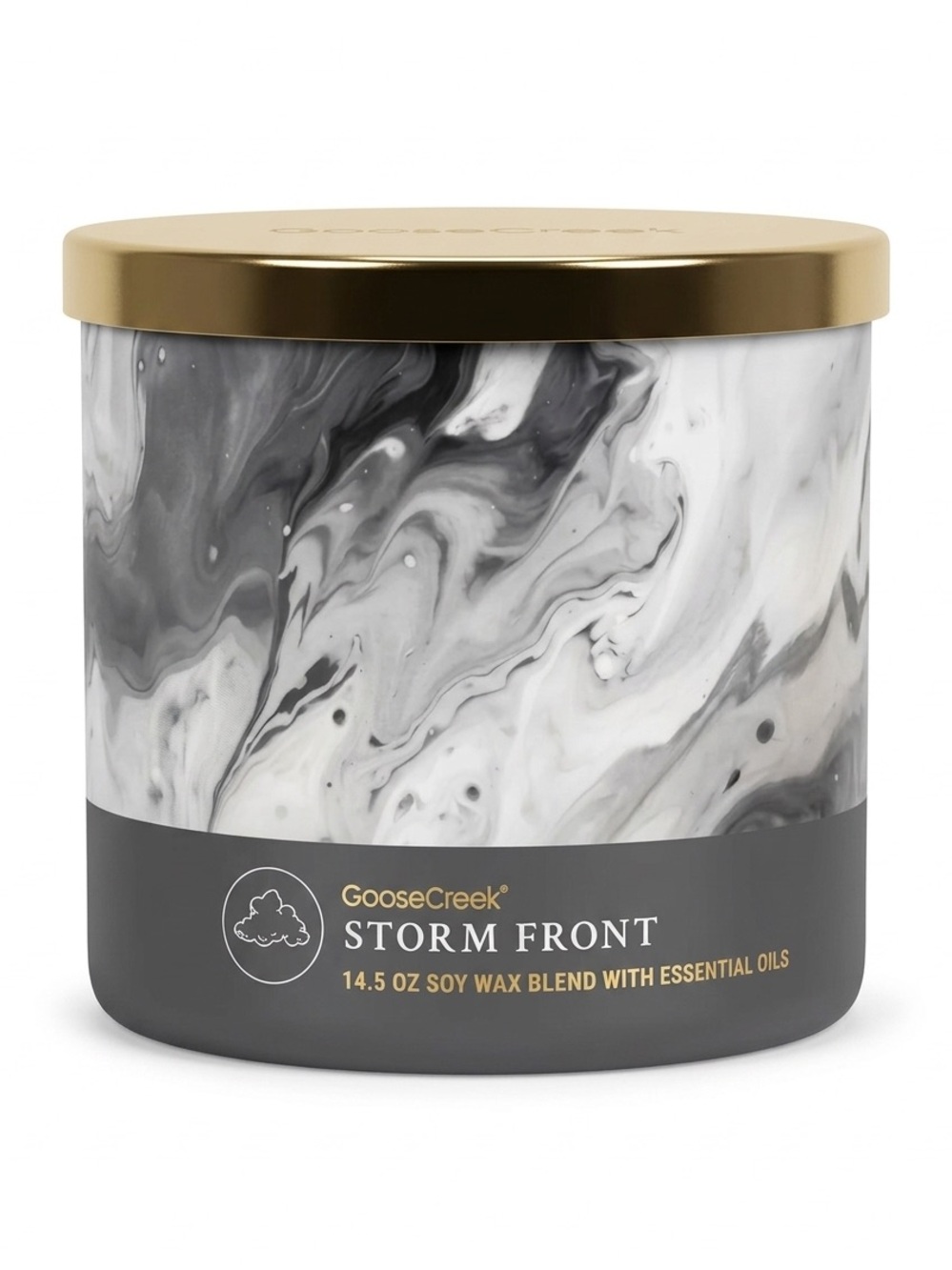 Goose Creek Storm Front 3 Wick  Candle 14.5 oz Jar Linen Lavender Cedarwood New